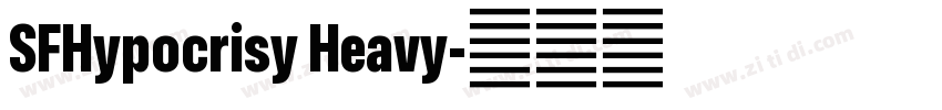 SFHypocrisy Heavy字体转换